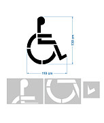 Šablóna Vyhradené miesto pre invalidov ST511